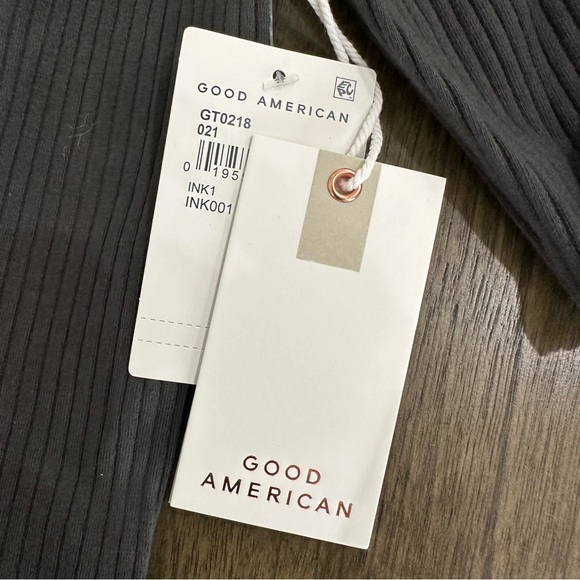 NWT Good American Mock Neck Rib Top Ink Color Size 6 (3XL) - Picture 7 of 7